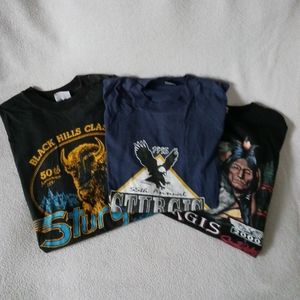 Vintage Sturgis Tshirts,  1990, 1995, 2000, Large,  Lot Of 3